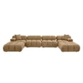 thumbnail image 3 of Calliope Cafe Au Lait Performance Velvet 6-piece Modular U-Sectional, 3 of 6