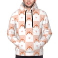 thumbnail image 4 of KLL love plaid fox Print Mens Hoodie Long Sleeve Casual Pullover Hooded Sweatshirt Fashion Drawstring Hoodies with Pocket-Large, 4 of 6