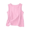 thumbnail image 4 of Teen Girls 2 Piece Linen Outfit Summer Linen Sets Sleeveless Cottonlinen Tank Tops Baggy Wide Leg Flowy Palazzo Pants Girls Two Piece Outfits Summer, 4 of 6