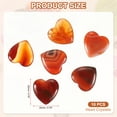 thumbnail image 2 of Heart Crystals Stone, Natural Crystal Polished Love Gemstone Rose Quartz Pocket Bulk Set Gifts Dark Red, 2 of 6