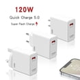 thumbnail image 2 of El cargador estándar europeo y americano británico de carga súper rápida de 120 W es adecuado para el cabezal de carga flash de velocidad Xiaomi 12/12pro, 2 of 6