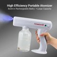 thumbnail image 4 of Pulverizador desinfectante de mano con atomización nano de 800 ml, pistola rociadora de agua recargable con luz azul, máquina de desinfección para el hogar, atomizador, 4 of 5