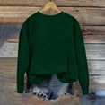 Fznquz Women Sweatshirts Crewneck Long Sleeve Green 2025 Sweatshirt New