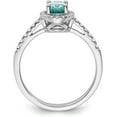 thumbnail image 2 of 14K White Gold Pure Serenity Lab Grown Diamond Oval Created Paraiba Ring - Ring Size 7.0, 2 of 8