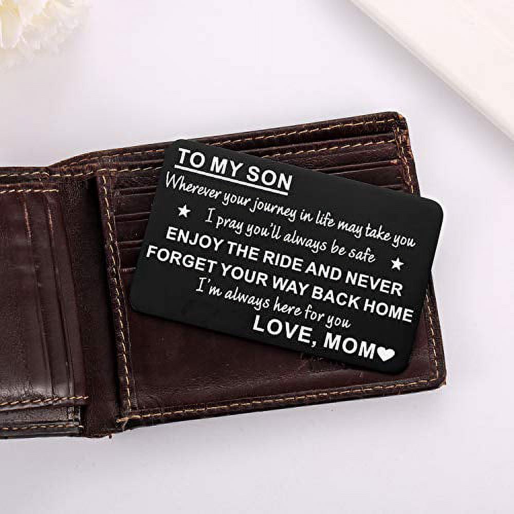 Alotozo to My Son Gifts, Engraved Wallet Card for Son, Remember Whose Son You Are Christmas Granduation Gift Idea
