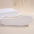 thumbnail image 3 of HomeDM Women's Platform Espadrille Slide Sandals Dressy Bohemian Open Toe Slip On Beach Sandals for Summer, White Size 6.5, 3 of 9
