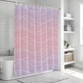 thumbnail image 6 of Pink Purple Ombre Bathroom Shower Curtains with 12 Hooks Waterproof Shower Curtain for Stalls and Bathtubs Modern Abstract Striped Polka Dots Decorative Bathroom Privacy Curtain 36x78 Inches, 6 of 9