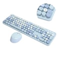 thumbnail image 1 of Combo del mouse del teclado, botones multimedia convenientes mouse inalámbrico de 5 teclas para xp/win7/win8/win10, 1 of 7