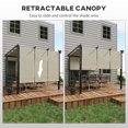 thumbnail image 4 of Outsunny 10' x 10' Metal Pergola with Retractable Canopy for Patio, Deck, 4 of 10
