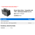 thumbnail image 2 of Blower Motor Relay - Compatible with 1998 - 2009 Mazda B4000 4.0L V6 1999 2000 2001 2002 2003 2004 2005 2006 2007 2008, 2 of 2