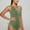 Green, variant on Women's Swimsuits One Piece Under $10 Solid Color Fashion Adjustable Suspenders Backless Bikinis Sets
