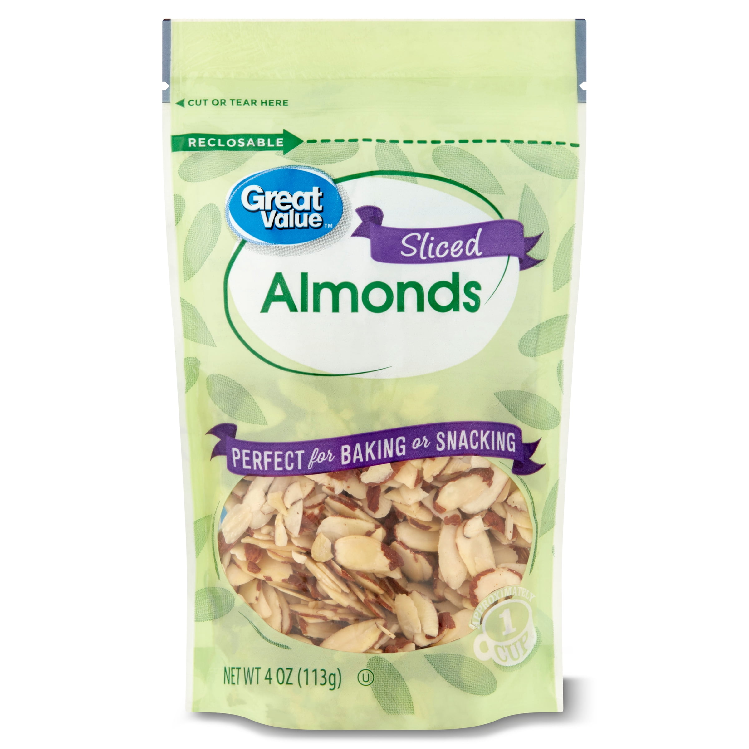 Great Value Sliced Almonds, 4 oz