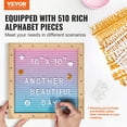 thumbnail image 2 of 10"x10" LED Gradient Felt Letter Board - Changeable Message Sign with 510 Letters & Stand for Home, Office, Weddings (Warm Light, Baby Announcements, Decor), 2 of 11