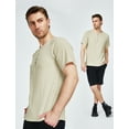 thumbnail image 4 of SSLR Henley Shirts for Men Crewneck Waffle Short Sleeve T Shirts Casual Tee Shirts, 4 of 7