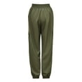 thumbnail image 7 of Sngxgn Cargo Pants Women Baggy Fashion Women Plus Size Drawstring Casual Solid Elastic Waist Pocket Loose Pants(AG,S), 7 of 7