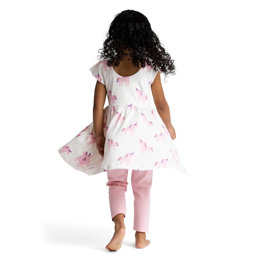 M+A by Monica + Andy Organic Cotton Flutter Sleeve Let's Dance Dress for Babies