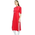 thumbnail image 2 of Phagun Kurti Col Mandarin pour Femmes Tunique Ethnique Indienne Kurta en Rayonne, 2 of 7