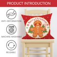 thumbnail image 3 of Merry Christmas Gingerbread Man House Decorative Throw Pillow Cover 18x18 Set of 4, Xmas Red Polka Dot Coffee Welcome Home Decorations, Winter Happy Cushion Case Decor for Sofa Couch, 3 of 6