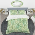 thumbnail image 2 of Designart 'Tropical Retro Foliage ' Mid-Century Modern Duvet Cover Set, 2 of 4