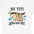 thumbnail image 4 of Inktastic My Titi Loves Me with Sloth and Hearts Boys or Girls Baby Bodysuit, 4 of 5