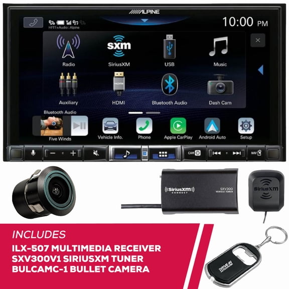 New Alpine ILX-507 7" Digital Multimedia w/ Bullet Camera & SiriusXM Tuner