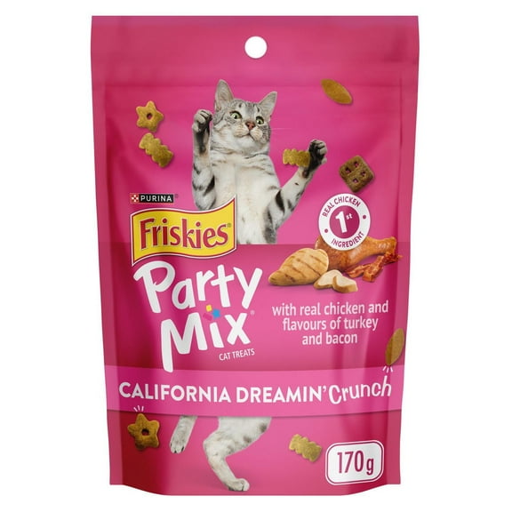 Purina Friskies Party Mix California Dreamin' Crunch, Cat Treats 170g