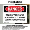 thumbnail image 3 of (2 Pack) Standby Generator Automatically Starts During OSHA Danger Sign 7 Inch X 5 Inch Vinyl Label Decal Sticker Weather Resistant, UV Protected for Workplace, Business, and, 3 of 7