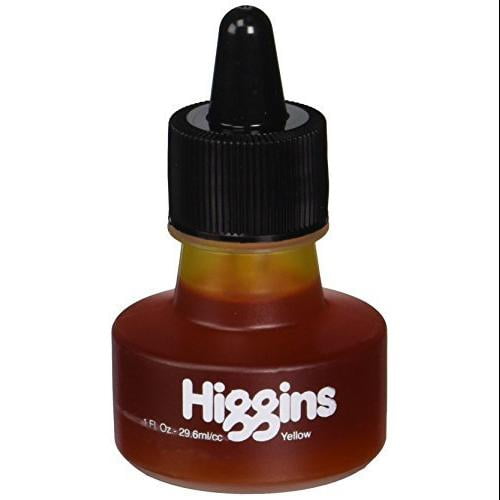 HIGGINS Non-Waterproof Drawing Ink 1 Fluid oz, Yellow (44205)
