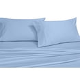 thumbnail image 1 of Royal Tradition Solid 600-Thread-Count, 100-Percent Cotton, 22-Inch Super Deep Pocket California King Bed Sheets Set, Blue, 1 of 4