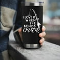 thumbnail image 3 of Fishing Gifts For Men Gifts for Fathers Day 20oz Black Bend Over Fishing Travel Tumbler Birthday Christmas Present For Grandpa Dad Uncle Boyfriends Fishing Lover Travel Cup With Lid Straw, 3 of 5