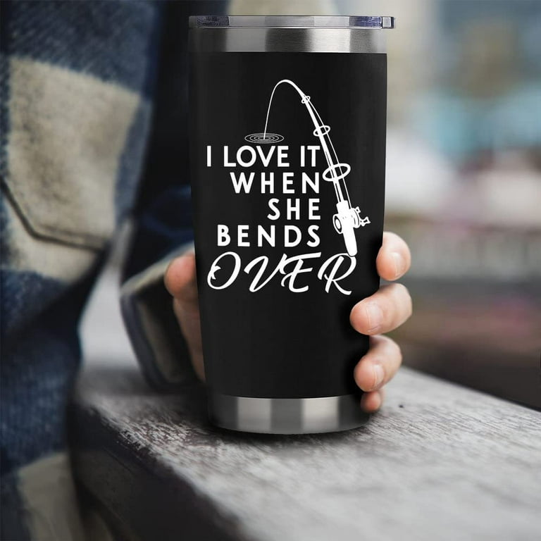 Fishing Gifts For Men Gifts for Fathers Day 20oz Black Bend Over Fishing  Travel Tumbler Birthday Christmas Present For Grandpa Dad Uncle Boyfriends