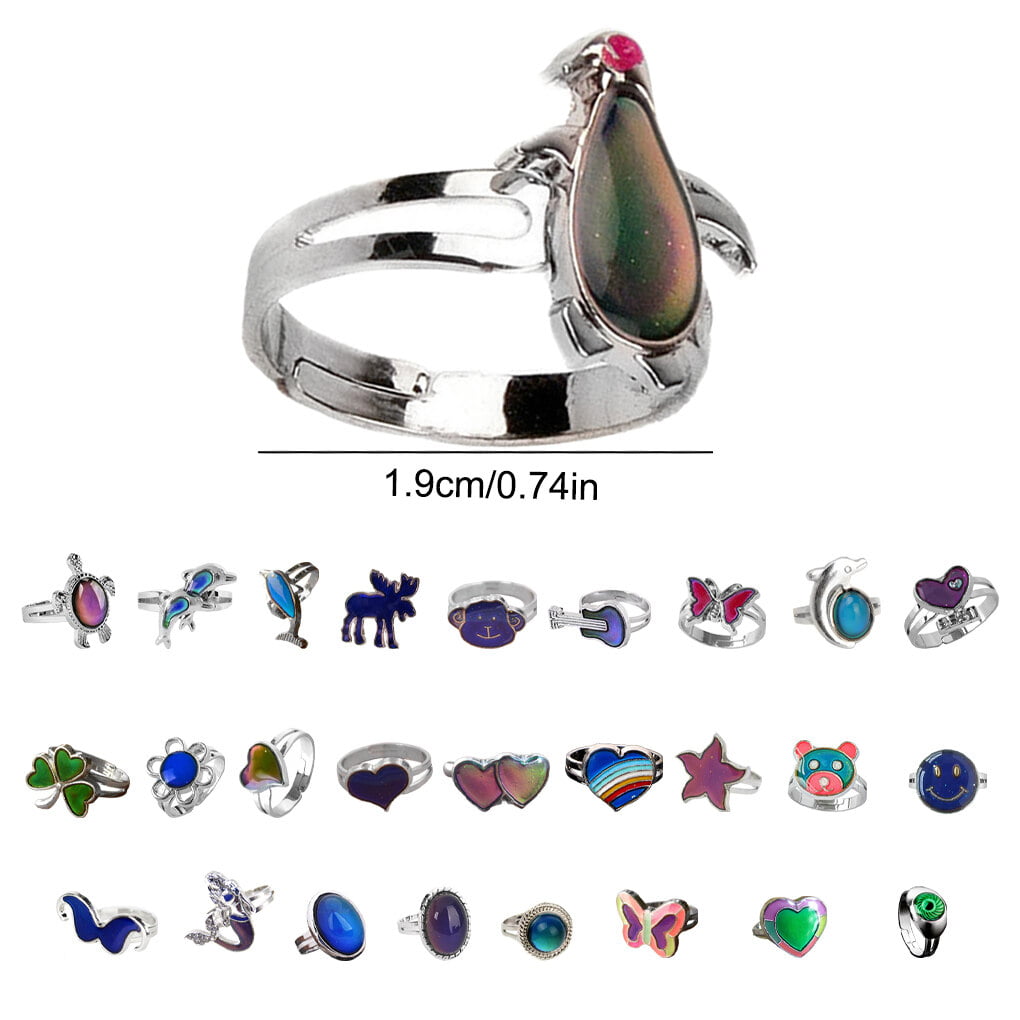 Amazon.com: MILACOLATO S925 Sterling Silver Moond Rings for Women Girls  Vintage Celtic Knot Rings 18K White Gold Plated Solitaire Mood Ring  Temperature Control Color Change Mood Ring, Size 4: Clothing, Shoes &