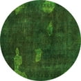 thumbnail image 1 of Ahgly Company Indoor Round Abstract Green Modern Area Rugs, 6' Round, 1 of 4