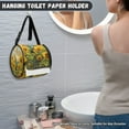 thumbnail image 4 of ZIATUBLE Sunflower Hanging Paper Case Hummingbird Paper Towel Roll Organizer Reusable Paper Towel Storage Container Universal Carrying and Storage Case Soft Paper Dust Cover, 4 of 7