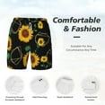 thumbnail image 4 of Kdxio Sunflowers Print Men'S Swim Trunks With Compression Liner 7 Inch Inseam Quick Dry Swim Shorts, 4 of 7
