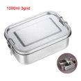 thumbnail image 3 of CAROOTU Boîte à Lunch en Acier Inoxydable Compartiment 3/2/1 Boîte à Bento en Métal, 3 of 7