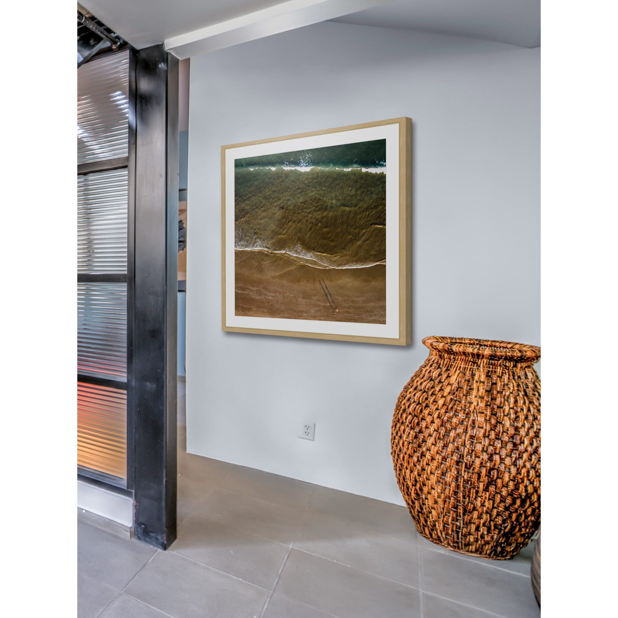 Marmont Hill "Walking the Shore" by Karolis Janulis Framed Painting Art Print