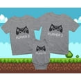 thumbnail image 3 of Gamer Shirts For Dad, Mom & Baby Player 1 2 3 Father Mother Shirts Baby Bodysuit Dad Gray XXXL / Mom Gray XL / Baby Gray 6M (3-6M), 3 of 5