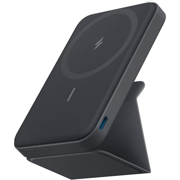 Anker 622 Magnetic Battery (MagGo) Upgraded Version, 5,000mAh Foldable Magnetic Wireless Portable Charger and USB-C (On The Side), Only for iPhone 15/14/13/12 Series (Interstellar Gray)