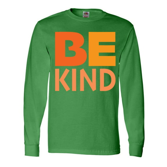 Inktastic Be Kind Logo in Orange Long Sleeve T-Shirt