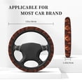 thumbnail image 3 of Cauagu Magma Fire Black Dragon Print Car Steering Wheel Cover - Universal Car Accessory for Diverse Cars for Steering Wheel with a Diameter of 14.5"-15", 3 of 7
