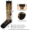 thumbnail image 3 of Coolnut Beautiful Leopard Compression Socks Women Men Knee High Stockings 1Pair for Sports, Running, Travel364 Gift, 3 of 7