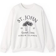 St. John Virgin Islands Sweatshirt, US Virgin Islands Saint John Crewneck Pullover, Unisex, St John Gift Souvenir