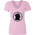 thumbnail image 3 of Inktastic Labrador Retriever Black Lab Women's V-Neck T-Shirt, 3 of 5