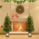 thumbnail image 4 of Costway Árbol de Navidad en maceta preiluminado, decoración de entrada Artificial con 3 modos de iluminación, 1 unidad, 120 cm, 4 of 5