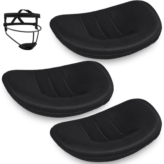 3X Softball Fielder's Facemask Chin Cup Face Defense Chin Cup Protective Catchers Mask Replacement Chin Pad, Baseball Softball Pitchers Helmet Padding Men Women Teensm