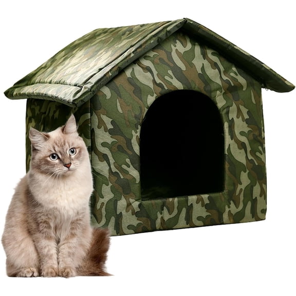 Portable Pet Tent Shelter – Breathable Cat Cave & Dog Tent, Small Pet Bed with Airflow Ventilation for Puppies, Bunnies, Kittens, Indoor Outdoor Backyard Use