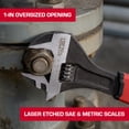 thumbnail image 5 of Hyper Tough 8-inch Wide Jaw Adjustable Wrench, Dual Material Comfort Grips, 5 of 13