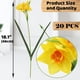 thumbnail image 2 of ZHAOCHENG 20 piezas de flores de narcisos artificiales a granel, flores de primavera amarillas, arreglos florales de seda falsos para decoración de bodas en el hogar (20, amarillo), 2 of 5