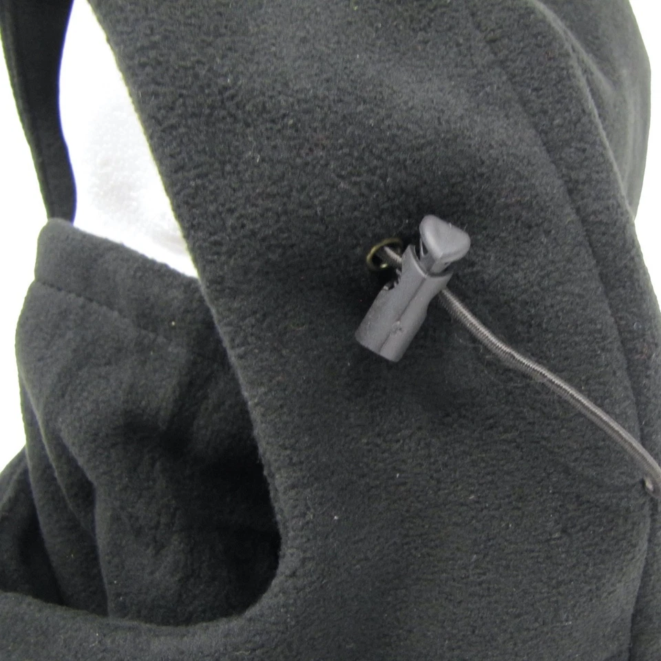 KNACK - Black Fleece Full Face Cover Warm Mask Hoodie Bike Ski Winter Balaclava Headwear